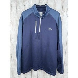 Callaway Sweater Adult XL Blue Golfer Golf Sweatshirt Quarter Zip Mens